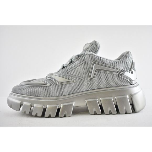 Prada Monolith Evolution Thunder Lug Sole Silver Platform Flat Low Sneaker 38 - Picture 8 of 12